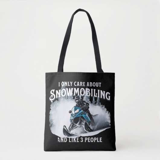 Snowmobiling Funny Snowmobile Tasche (Vorderseite)