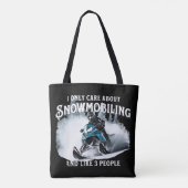 Snowmobiling Funny Snowmobile Tasche (Rückseite)