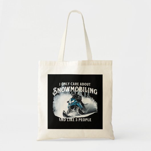 Snowmobiling Funny Snowmobile Tragetasche (Vorne)