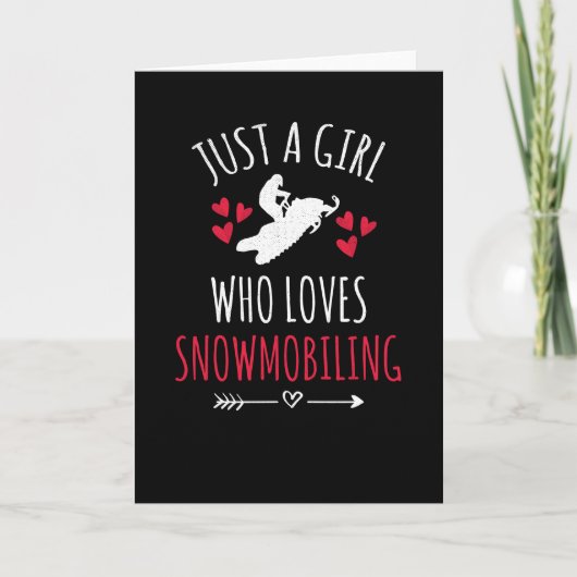 Snowmobiling Girl | Snowmobile Lover für Frauen Karte (Vorderseite)