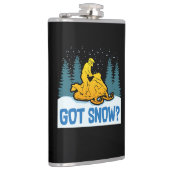 Snowmobiling - Got Snow Funny Snowmobiling Flachmann (Rechts)