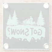 Snowmobiling - Got Snow Funny Snowmobiling Glasuntersetzer (Rückseite)