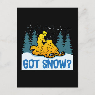 Snowmobiling - Got Snow Funny Snowmobiling Postkarte