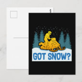 Snowmobiling - Got Snow Funny Snowmobiling Postkarte (Vorne/Hinten)