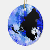 Snowmobiling in der Lawine Keramikornament (Links)