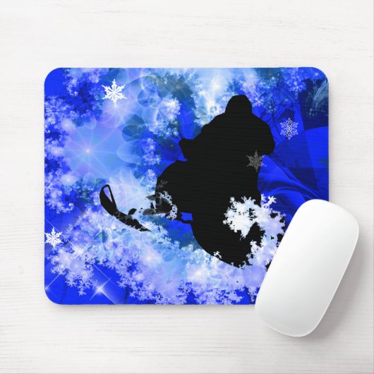Snowmobiling in der Lawine Mousepad (Mit Mouse)