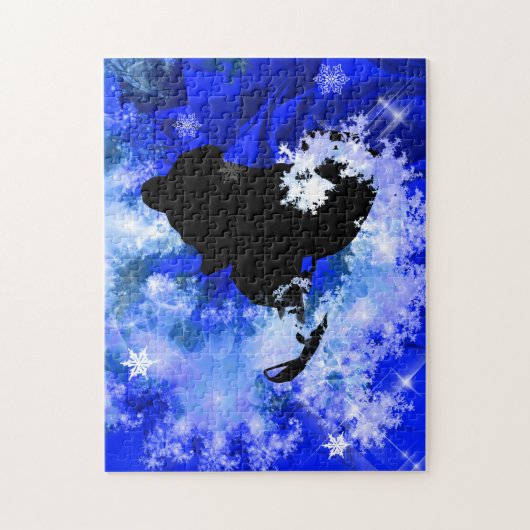 Snowmobiling in der Lawine Puzzle (Vertikal)