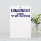 Snowmobiling-is-EASY[1] Briefpapier (Stehend Vorderseite)