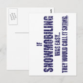 Snowmobiling-is-EASY[1] Postkarte (Vorne/Hinten)