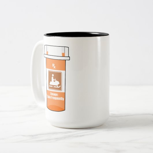 Snowmobiling Is My Drug Zweifarbige Tasse (Vorderseite Links)