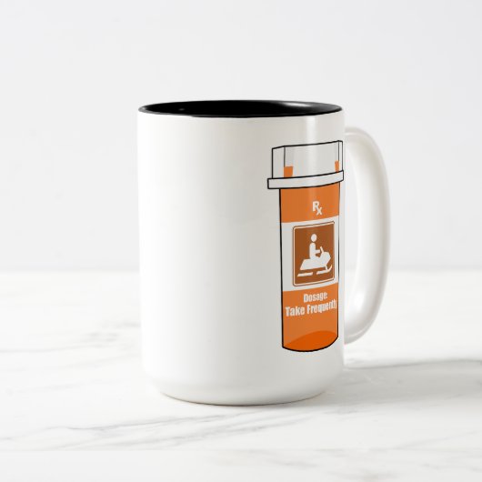 Snowmobiling Is My Drug Zweifarbige Tasse (VorderseiteRechts)