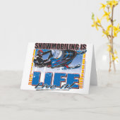 Snowmobiling ist Leben Karte (Gelbe Blume)