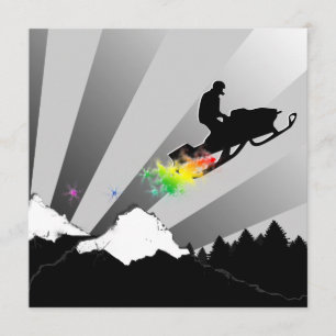 snowmobiling: Regenbogenpulverspur Einladung