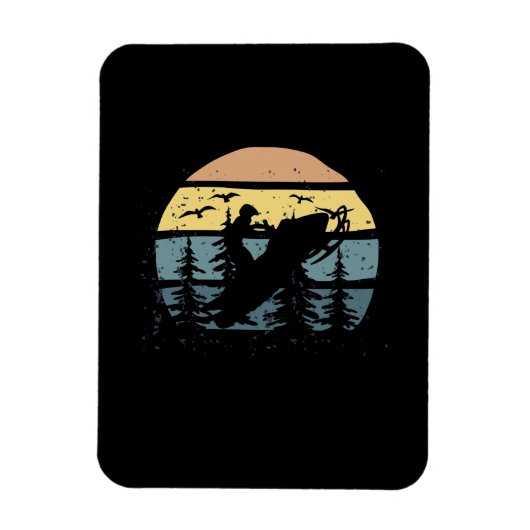 Snowmobiling Snowmobilie Magnet (Vertikal)