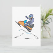Snowmobiling Sprung Einladung (Stehend Vorderseite)
