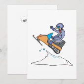 Snowmobiling Sprung Einladung (Vorne/Hinten)