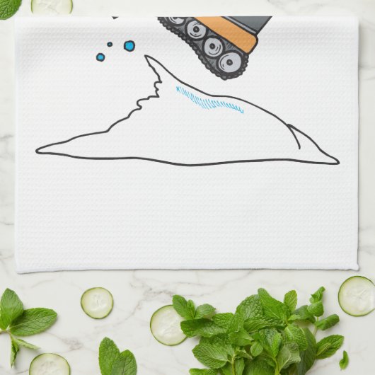 Snowmobiling Sprung Geschirrtuch (Gefaltet)