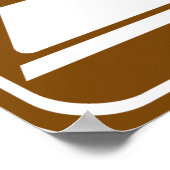 Snowmobiling Trail Highway Sign Poster (Ecke)