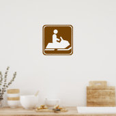 Snowmobiling Trail Highway Sign Poster (Küche)