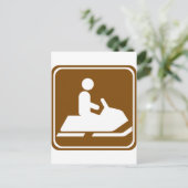 Snowmobiling Trail Highway Sign Postkarte (Stehend Vorderseite)