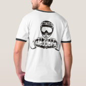 "Snowmobiling weil Fußball… "Sledders.com T-Shirt (Rückseite)