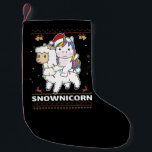 Snownicorn Unicorn Lama Christmas Winter Animals A Kleiner Weihnachtsstrumpf<br><div class="desc">Das Einhorn fährt zu sanft auf dem Lama. Hübsche Tiere mit Geschenken und Schnee zu den Ferien. Auch lustig für Weihnachten im Juli. Einhörner sind süße Tiere und perfekt zu Weihnachten.</div>