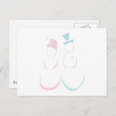 Snowpaar in Icy Pink und Blue Postkarte (Vorne/Hinten)