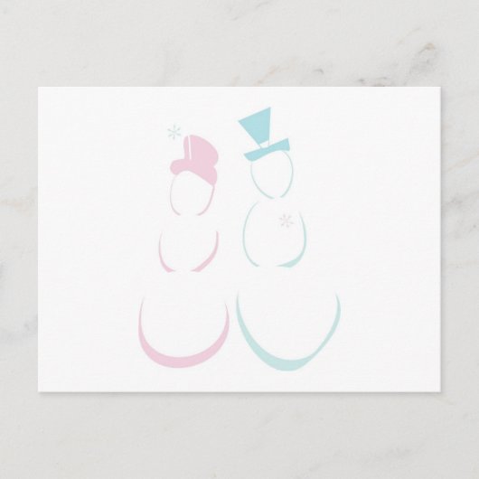Snowpaar in Icy Pink und Blue Postkarte (Vorderseite)