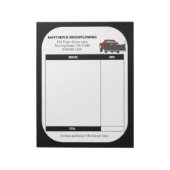 Snowpflügen Snow Plough Business Receiver Rechnung Notizblock (Rotiert)