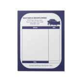 Snowpflügen Snow Plough Business Receiver Rechnung Notizblock (Rotiert)