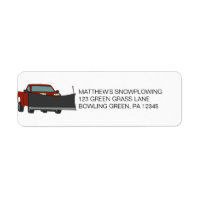 Snowpflügende Business Snow Plow Rücksendeadresse