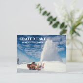 Snowplough Clearing Road, Crater Lake National Par Postkarte (Stehend Vorderseite)