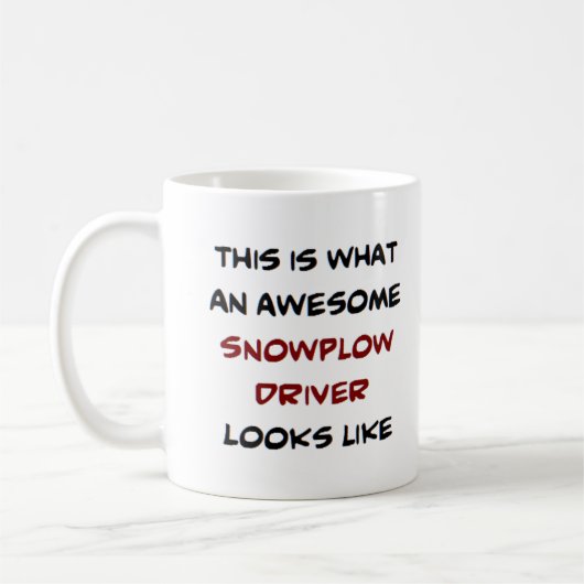 snowplow driver, awesome kaffeetasse (Links)