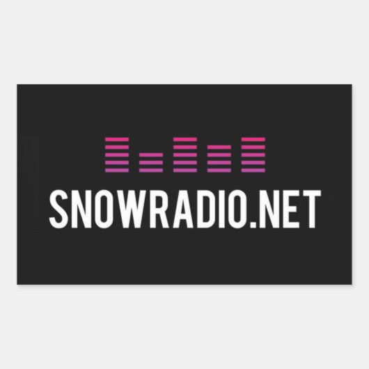 SNOWRADIO-Sticker Rechteckiger Aufkleber (Vorderseite)