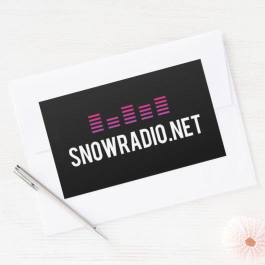 SNOWRADIO-Sticker Rechteckiger Aufkleber (Umschlag)