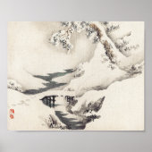 Snowscape von Kōno Bairei Poster (Vorne)