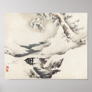 Snowscape von Kōno Bairei Poster