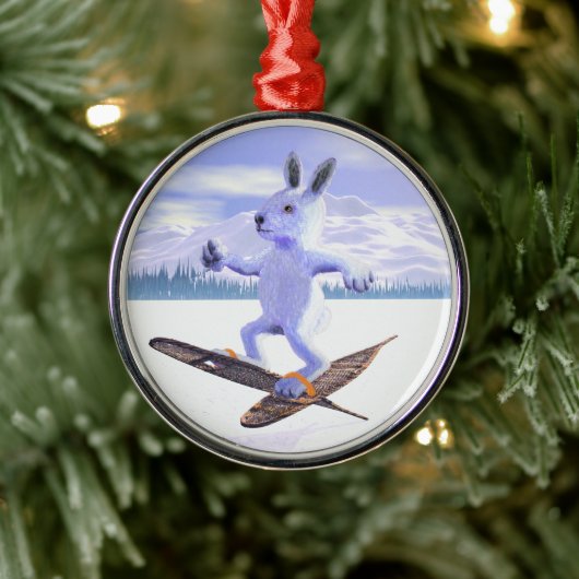 Snowshoe-Hasen Ornament Aus Metall (Baum)