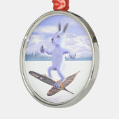 Snowshoe-Hasen Ornament Aus Metall (Links)