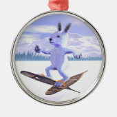 Snowshoe-Hasen Ornament Aus Metall (Vorne)