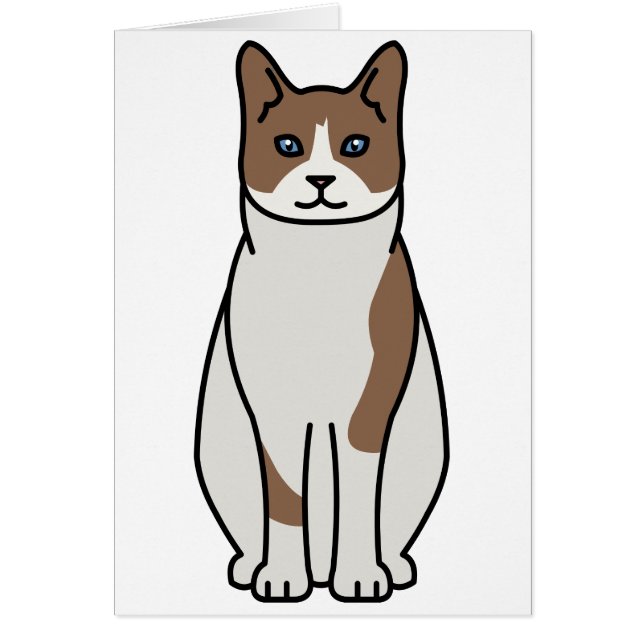 Snowshoe-Katzen-Cartoon (Vorne)
