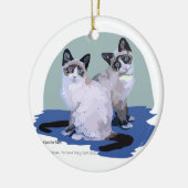 Snowshoe-Katzen sind wir Keramikornament (Links)