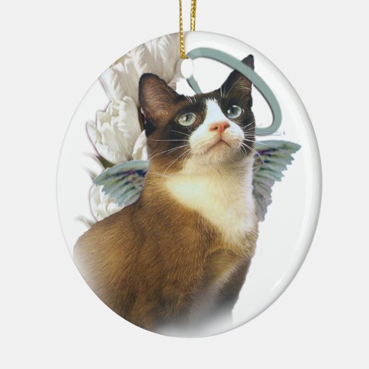 Snowshoe-Katzen-Verzierungen Keramikornament (Links)