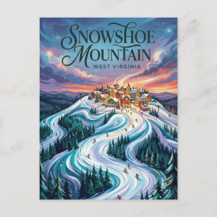 Snowshoe Mountain West Virginia Postkarte