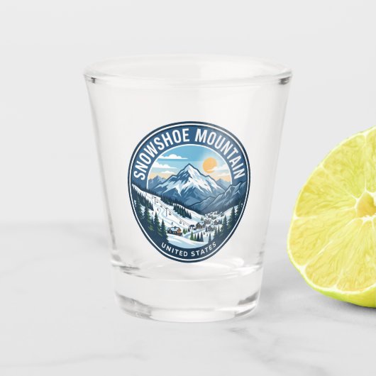 Snowshoe Mountain West Virginia Schnapsglas (Vorderseite)
