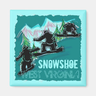 Snowshoe-West Virginia aquamariner Magnet