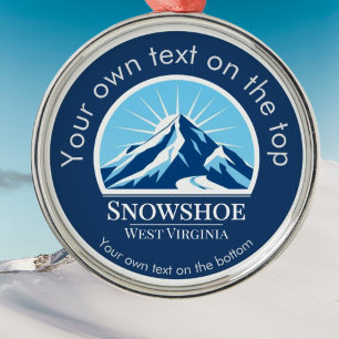 Snowshoe West Virginia Medaille  Ornament Aus Metall