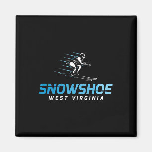 Snowshoe West Virginia Ski Resort Retro-Skifahren Magnet