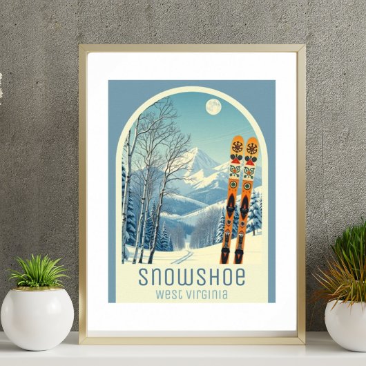 Snowshoe West Virginia Skigebiet Poster