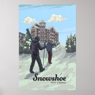 Snowshoe West Virginia Skigebiet Reiseplakat Poster